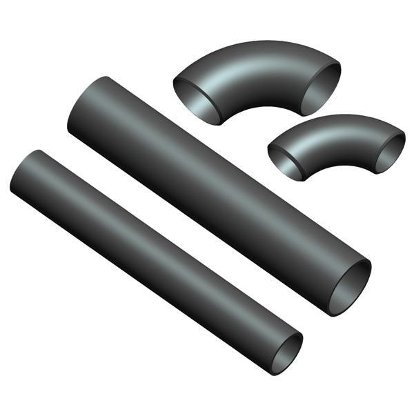 Steel pipe fittings material and production