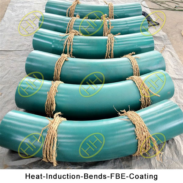 Heat induction bends with FBE coating