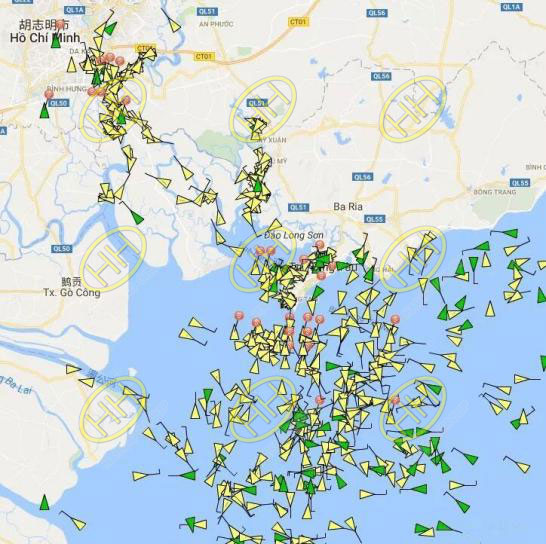 Port congestion for Cat Lai of Vietnam