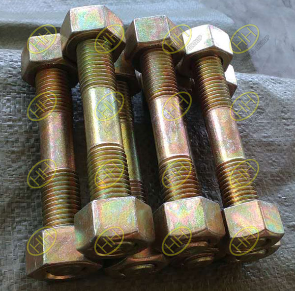 Bolts with yellow zinc coating finished in Haihao Group