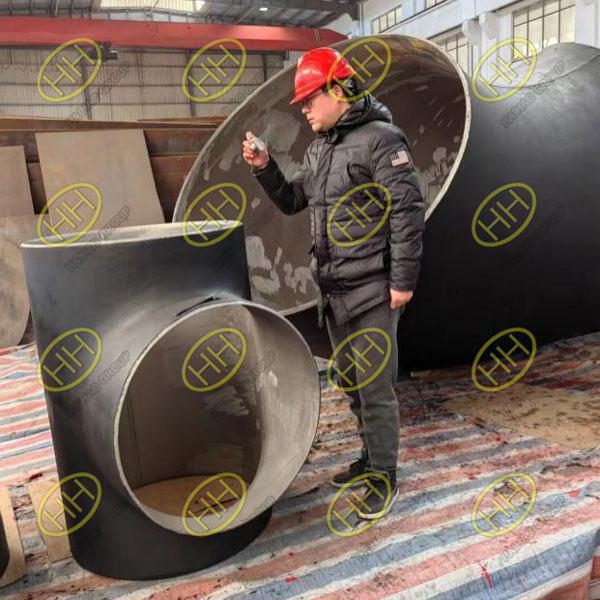 Quality inspection for large caliber pipe fittings