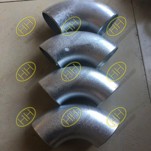 ASME B16.9 ASTM A234 WPB galvanized welded BW 90° short radius elbows