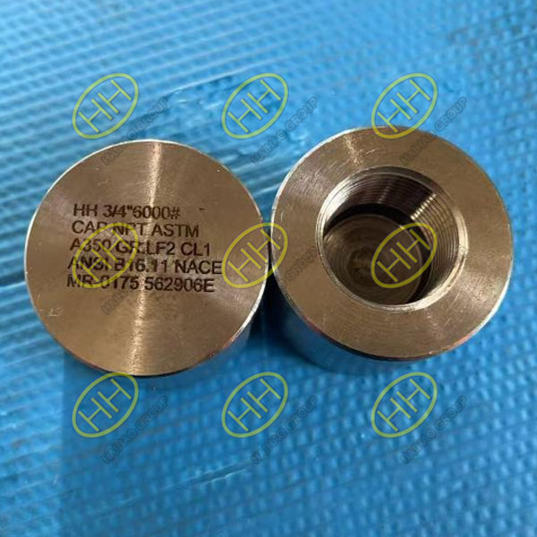 ASME B16.11 NPT Threaded Pipe Caps ASTM A350 GR. LF2 CL1 NACE MR0175