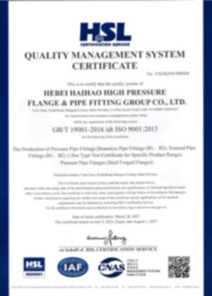 ISO 9001 Certificate