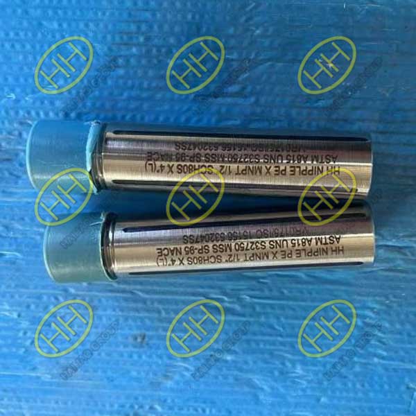 ASTM A815 UNS S32750 MSS SP-95 Plain End x Male NPT End Pipe Nipples