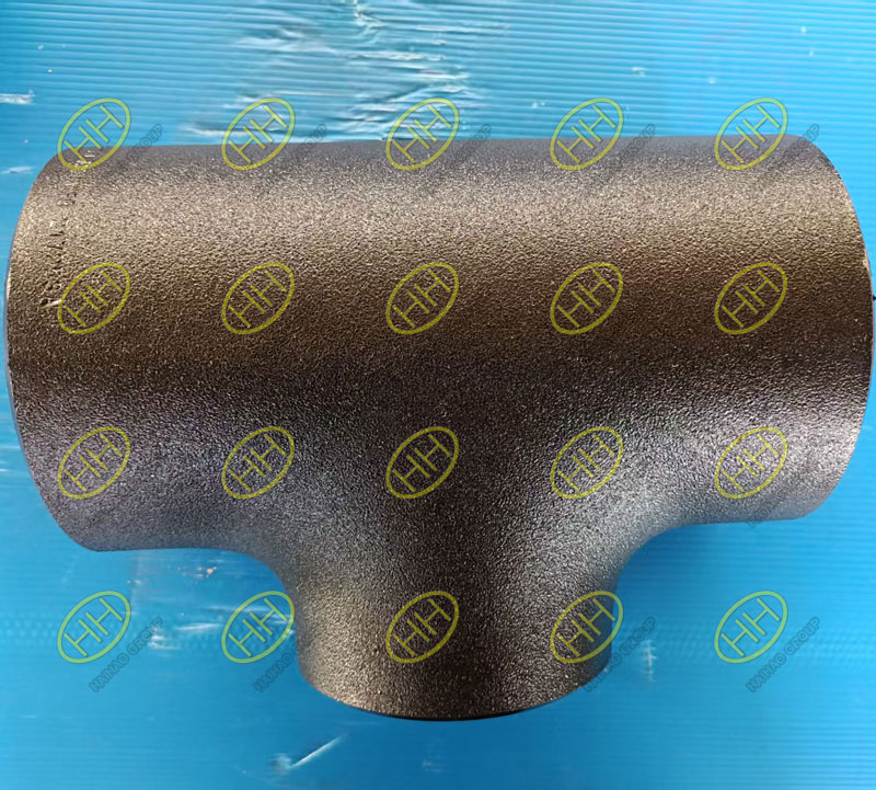 ASME B16.9 A234 GR WPB seamless reducing tee in 5x4 inch size