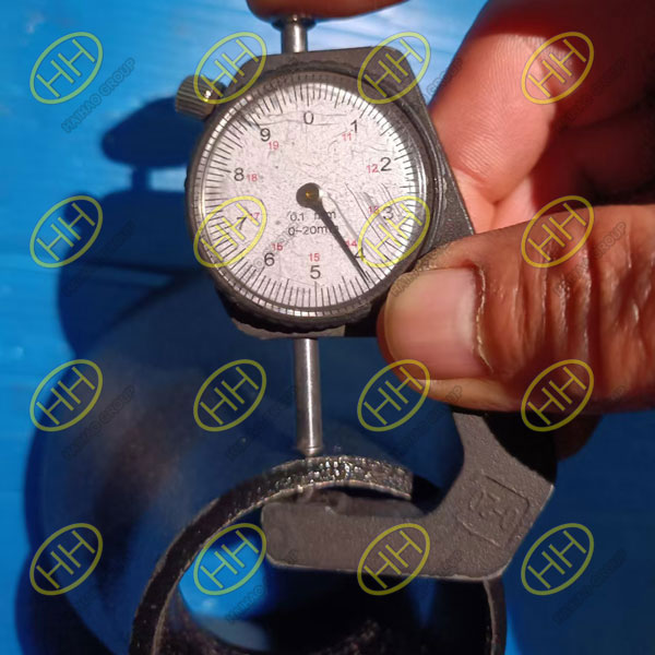 Wall thickness measurement of concentric reducer