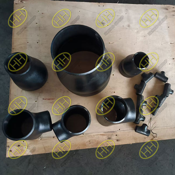 ASME B16.9 A420 WPL6 seamless fittings reducer tees, equal tees, caps, eccentric reducers
