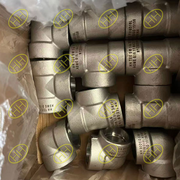 ASME B16.11 A182 F316 316L socket weld tees
