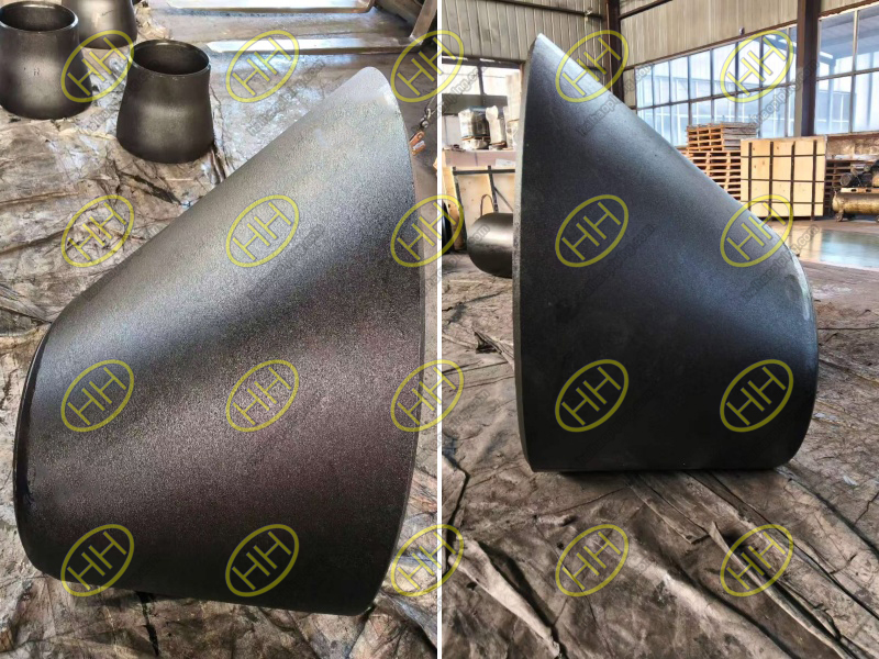 ASTM A860 WPHY65-W single seam welded eccentric reducer MSS SP-75 black painted, Haihao Group shipment to UAE